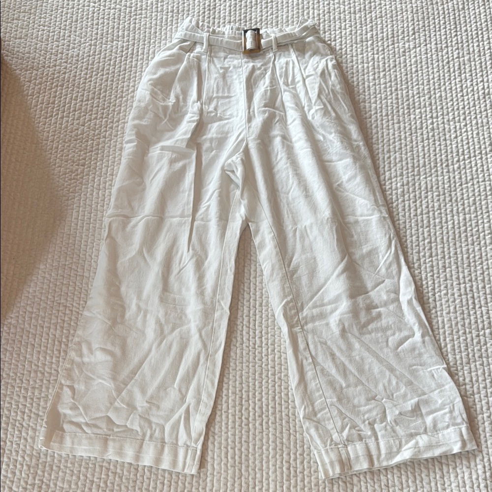 Ci Sono White Wide Leg Relaxed Fit Pants